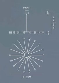 Galileo sospensione lamp 18x2w 3000k round