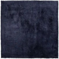 Tappeto Shaggy in cotone blu in misto poliestere 200 x 200 cm soffice pelo denso