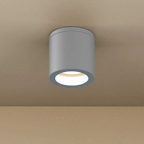Applique da soffitto IP54 GU10 in Alluminio e Vetro - Grigia