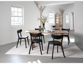 Sedie da pranzo in set nere 2 pz Pero – Unique Furniture