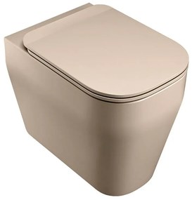 Vaso WC filomuro OLYMPIA CERAMICA tutto evo marrone, sedile escluso P 53 x L 36 x H 42.5 cm