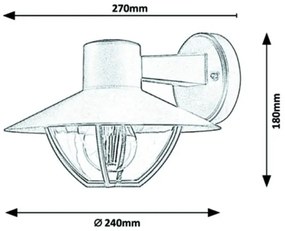 Rabalux - Applique da esterno 1xE27/10W/230V IP44