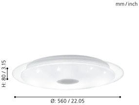 Eglo 98324 - Plafoniera LED dimmerabile LANCIANO LED/36W/230V + Tc