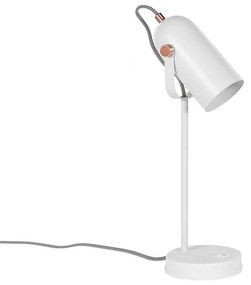 Lampada da tavolo metallo bianco 48 cm TYRIA Beliani