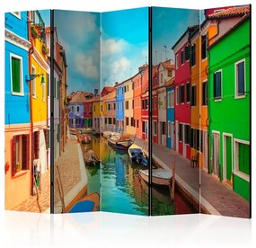 Paravento  Colorful Canal in Burano II [Room Dividers]