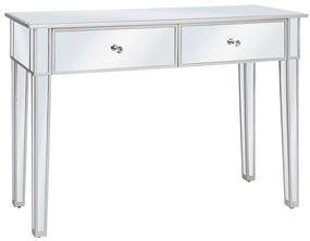 Tavolo Consolle İn Mdf E Vetro Specchiato 106,5x38x76,5 Cm /