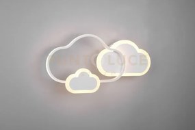 Cloudy applique led 29w 3600lm, 3000k nuvola bianca rgb e telecoman...