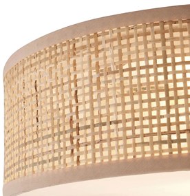 Lampada da soffitto in rattan orientale 30 cm - Trammy