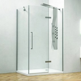 Box doccia 70x70 anta battente e vetro fisso anticalcare 8mm KT5000 - KAMALU