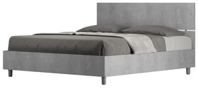 Letto matrimoniale senza rete 160x190 testata dritta cemento Demas
