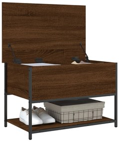 Panca portaoggetti rovere marrone 70x42,5x47 legno multistrato