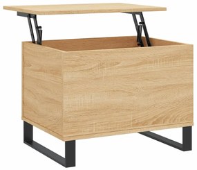 Tavolino salotto rovere sonoma 60x44,5x45 cm legno multistrato