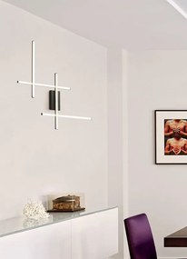 Applique LED design Hope nero IP20, luce bianco freddo 1180 lumen, NOVECENTO