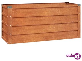 vidaXL Letto Rialzato da Giardino Ruggine 100x40x45 cm Acciaio Corten