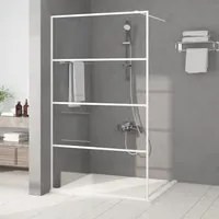 Parete Doccia Walk in Bianca 115x195 cm Vetro Trasparente ESG