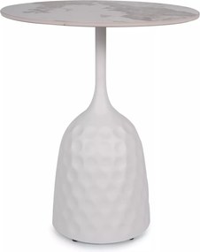 Tavolino Salo A in ceramica effetto marmo – Ø50x60 cm