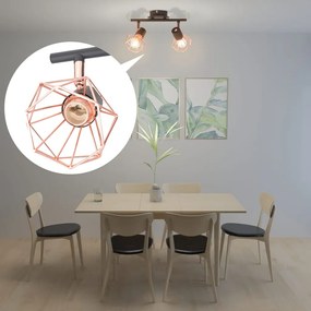 Plafoniera Con 2 Lampadine A Led A Incandescenza 8 W /