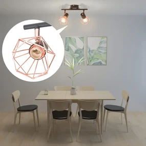 Plafoniera Con 2 Lampadine A Led A Incandescenza 8 W /