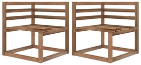 Divano da giardino pallet 2 posti con cuscini grigi legno pino