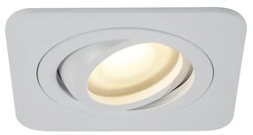 Set di 6 faretti da incasso arrotondati bianchi GU10 50mm orientabili e inclinabili IP44 - Alberto