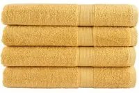 Asciugamani per Sauna 4 pz Oro 80x200cm 600gsm 100% Cotone 137291