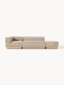 Chaise lounge componibile in teddy bouclé Natalie