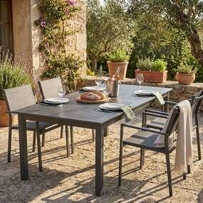 ARGENTUM - tavolo da giardino allungabile in alluminio da 220