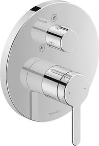 Miscelatore doccia a muro tondo Monocomando 2 utenze senza parte incasso cromo Duravit C1 C14210012010