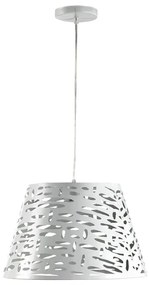 Lampadario Moderno Lampadario Moderno Ricky E27 bianco paralume bianco E27