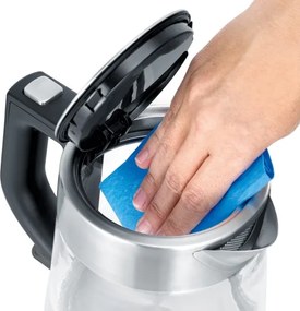 Severin WK 3468 - Bollitore elettrico rapido 1 l 2200 W/230 V acciaio inox/vetro