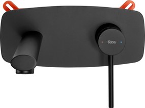 Rubinetto da parete Rea OVAL Black