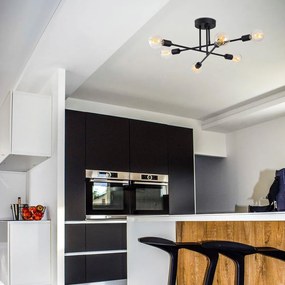 Apparecchio da soffitto nero Flower - Opviq lights