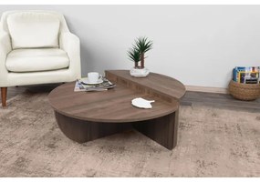 SET 2x Tavolino PODIUM marrone