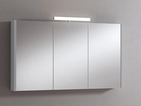 Pensile con luce Akira laccato lucido grigio chiaro L 120 x H 70 x P 15.5 cm