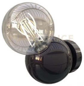 Melina-a np  applique da parete nero perla attacco e27 struttura bi...
