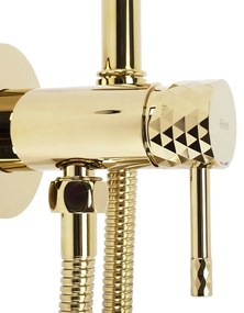 Rubinetto bidet Rea  Lungo Loop Diamond Gold