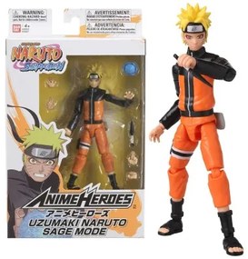 Statuetta Articolata Naruto Anime Heroes - Uzumaki Naruto Sage Mode 17 cm