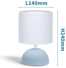 Aigostar - Lampada da tavolo 1xE14/40W/230V blu/bianco