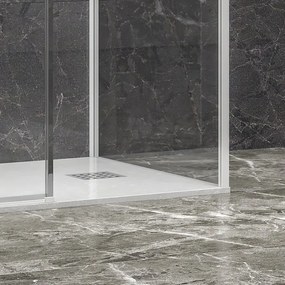 Box doccia 3 lati 70x100x70 scorrevole  telaio bianco | KLA-4000N - KAMALU