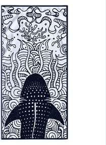 Telo mare blu scuro 90x180 cm Shark - DecoKing