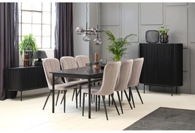 Mobile nero in rovere 125x110 cm Siena - Unique Furniture