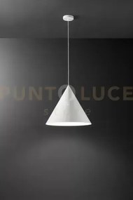 Sospensione in metallo bianco opaco iconic 1 luce attacco e27 d.50cm