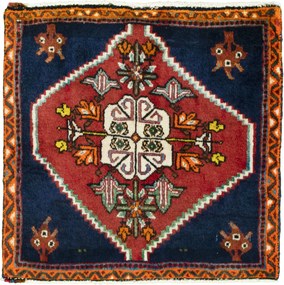 Shiraz Tappeto persiano 50 x 60 Rosso (Iran) Annodato A Mano
