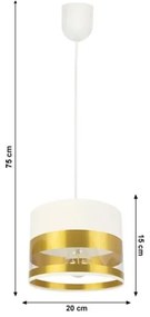 Lampadario su filo MILO 1xE27/60W/230V dorato