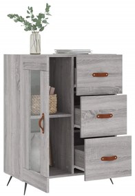 Credenza grigio sonoma 69,5x34x90 cm in legno multistrato