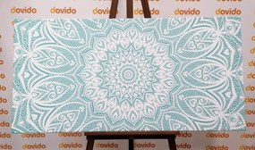 Quadro su tela – Mandala armonia su sfondo blu