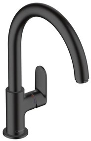 Rubinetto da cucina fisso a collo di cigno Vernis Blend nero verniciato opaco HANSGROHE