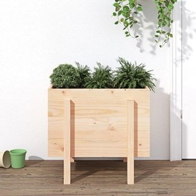 Fioriera Da Giardino 62x50x57 Cm İn Legno Massello Di Pino /