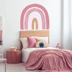 Adesivo murale arcobaleno nei colori rosa antico per ragazze | Inspio