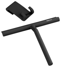 WENKO 24171100 - Raschietto per doccia MOLA 21x24,5 cm acciaio inox/nero